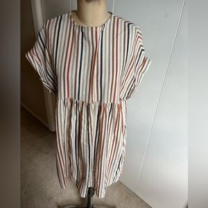 Striped Babydoll dress in cute fall colors M